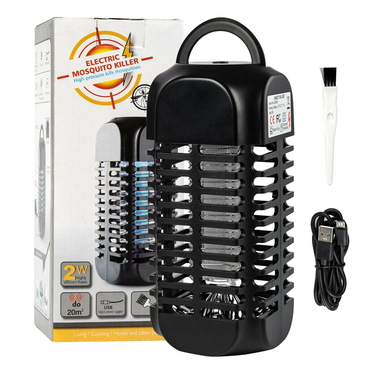 Electric USB Fly Zapper Mosquito Killer Bug Insect Pest LED Lamp Trap